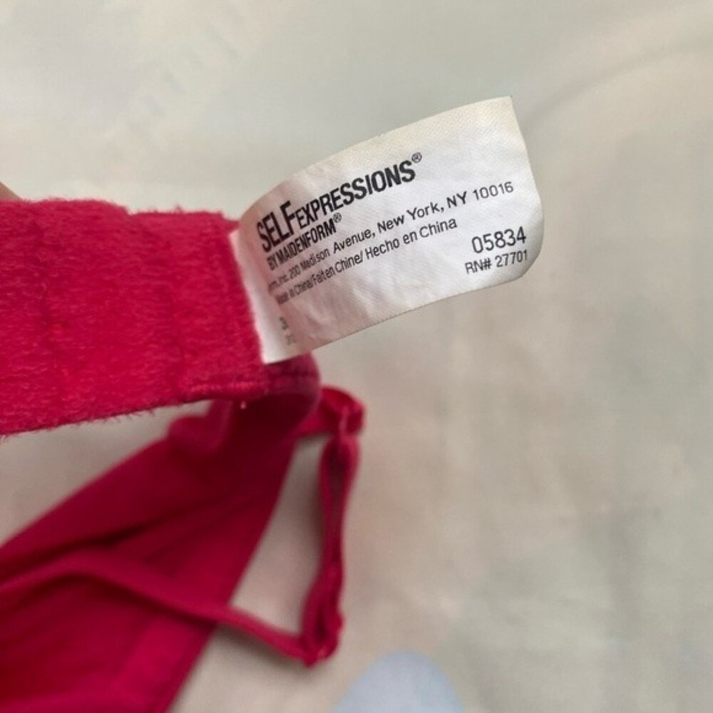 Maidenform Self Expressions Push Up Red Bra Size … - image 5
